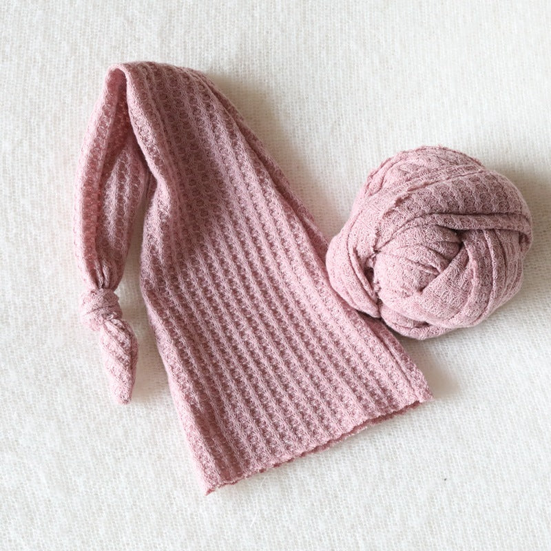 Newborn Knit Photo Wrap & Cap