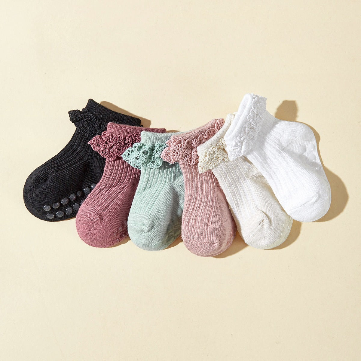 Baby Girl Lace Socks (6-Pack)