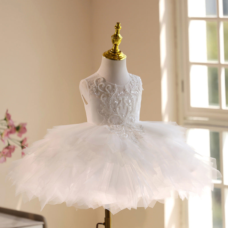 Girls' Full Puffy Flower Girl Dress