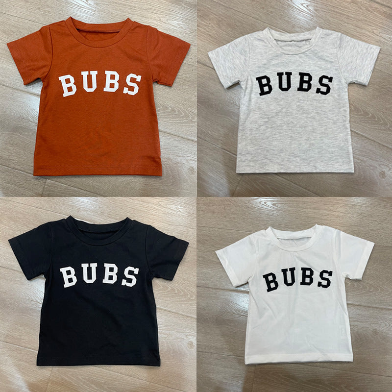 Kids' Letter-Print Pullover Tee