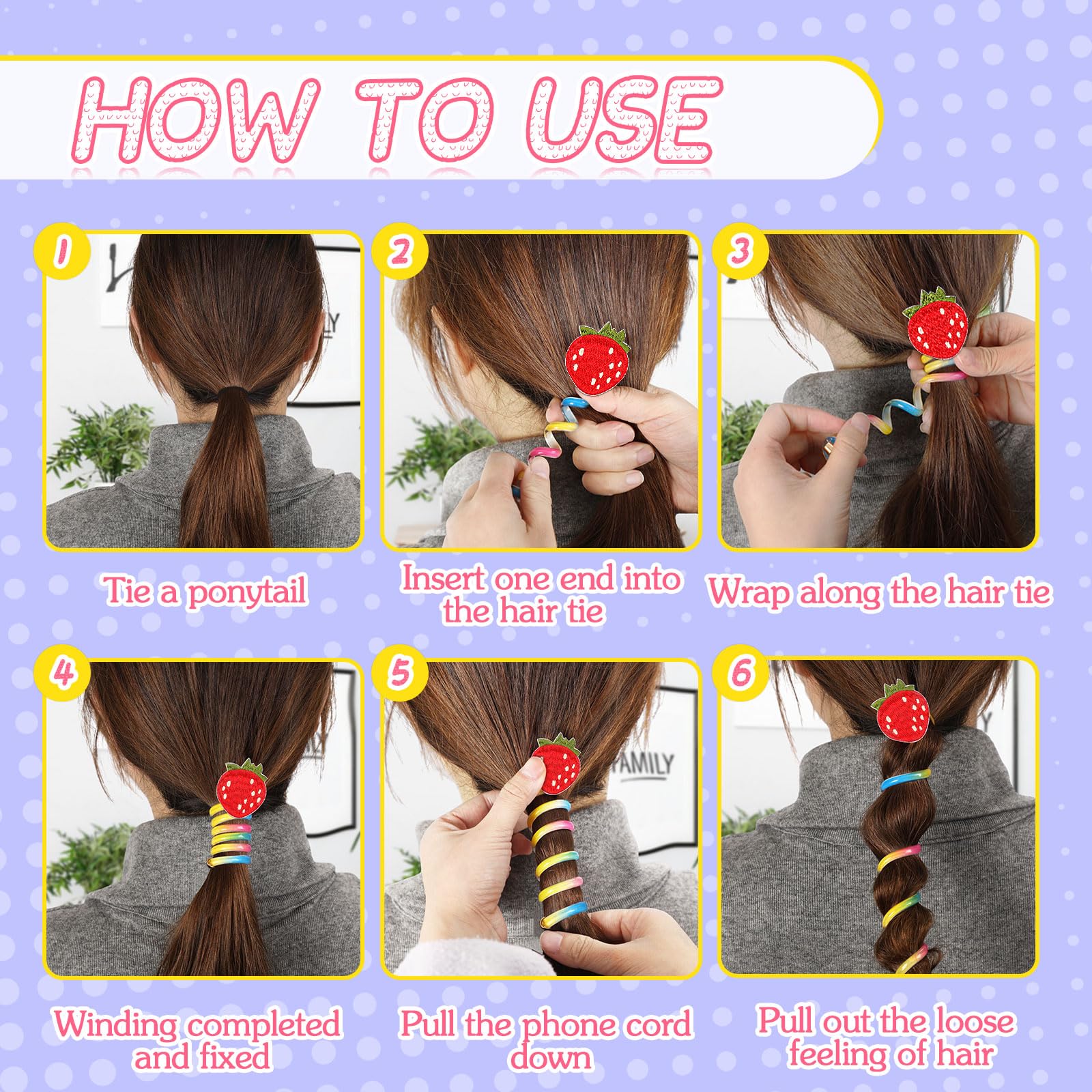 Spiral Coil Hair Ties (6-Pack)