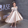 Girls' Puff-Sleeve High-Low Princess Dress