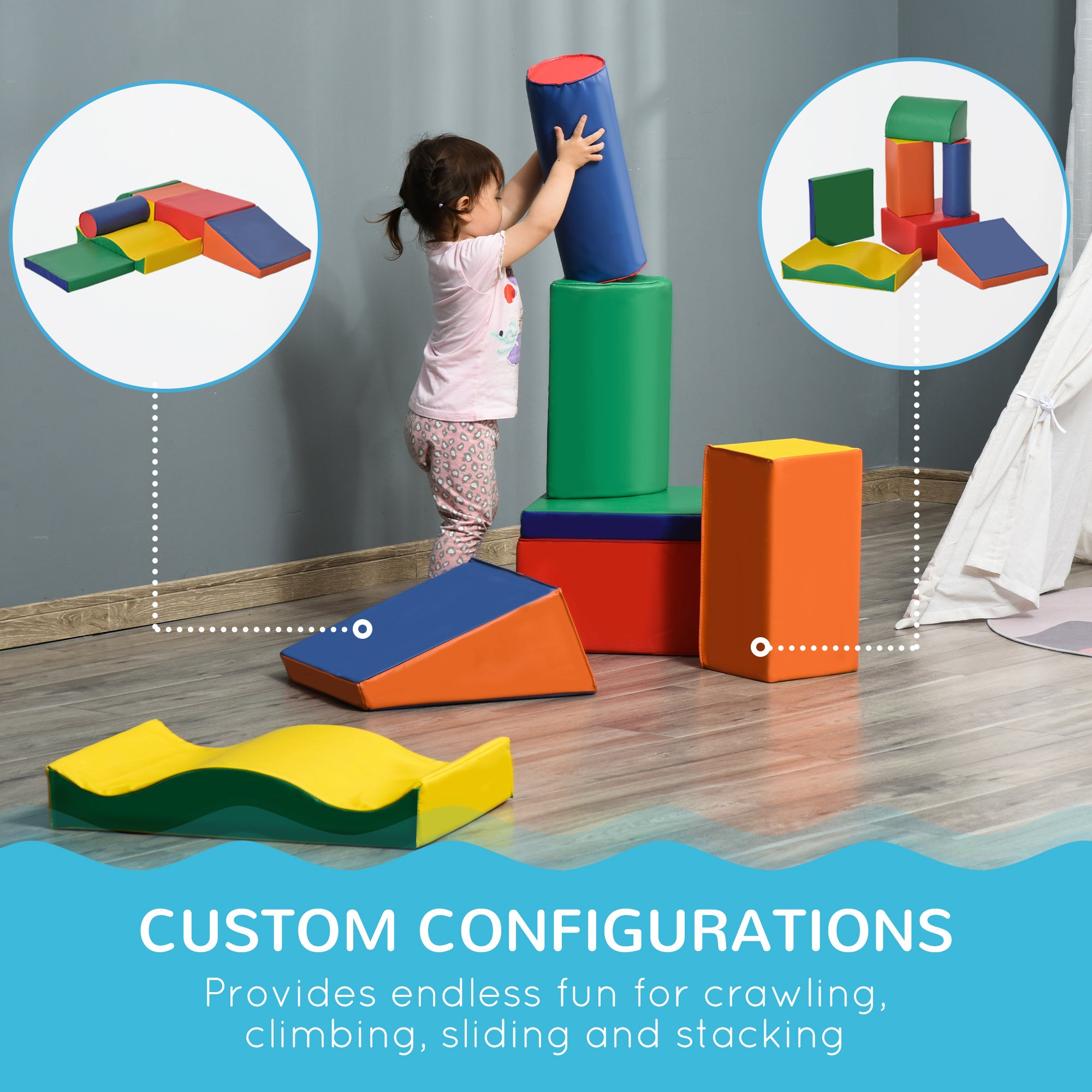 7-Piece Soft Play Climbing Set