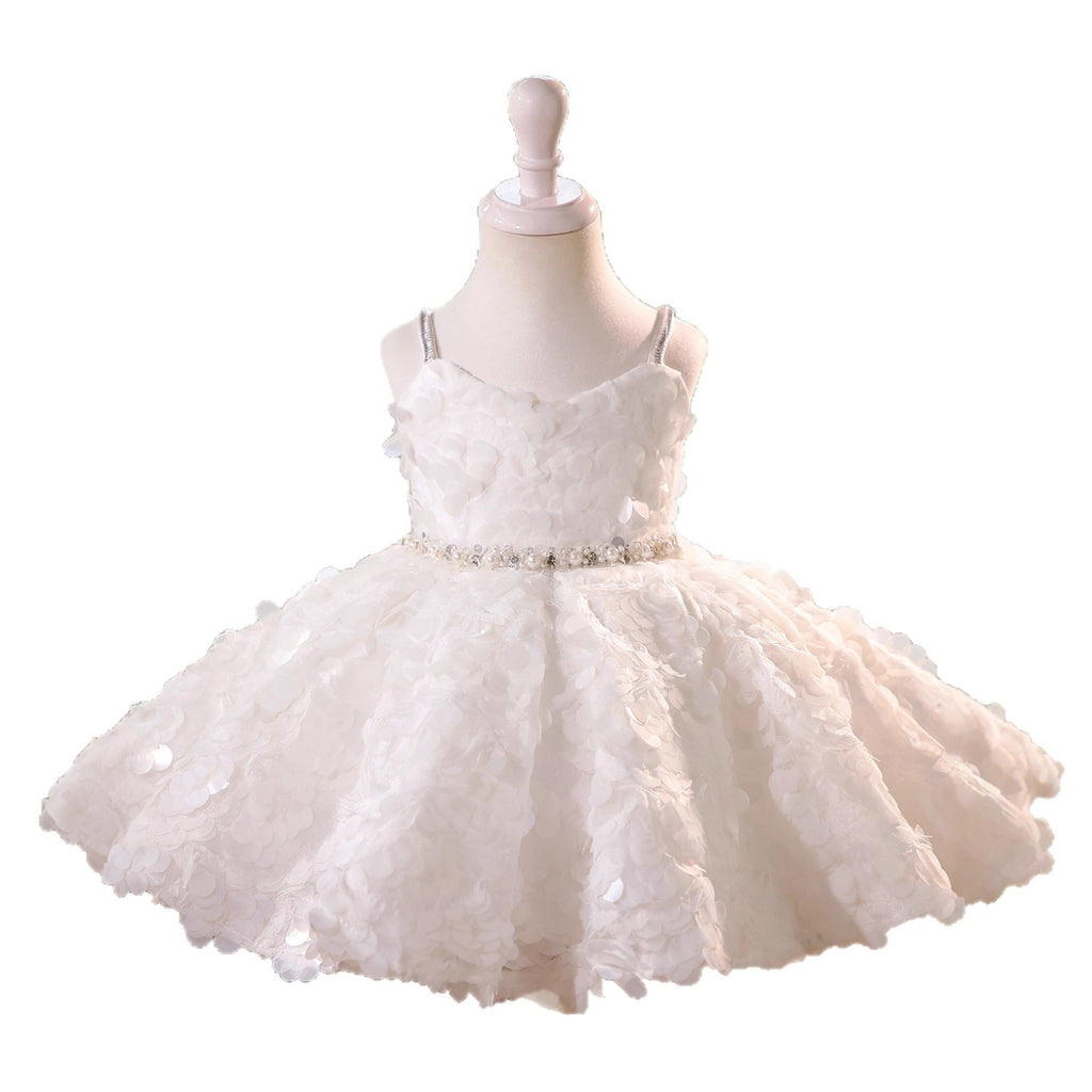 Girls' White Performance Princess Dress