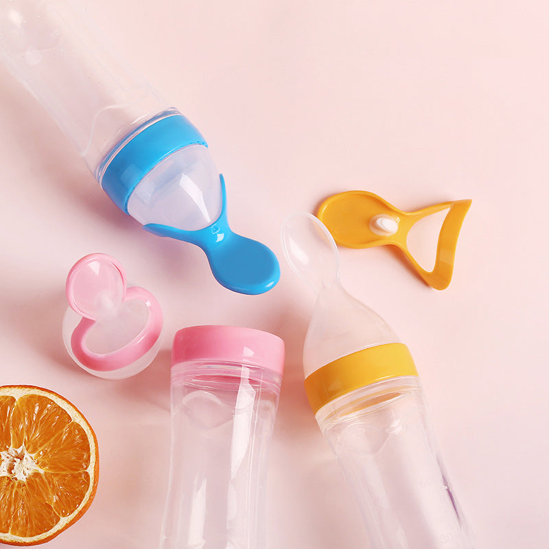 Silicone Squeeze Feeding Spoon Bottle