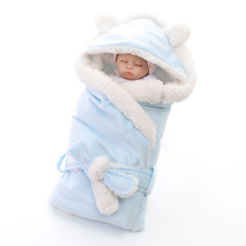 Solid-Color Velvet Swaddle Blanket