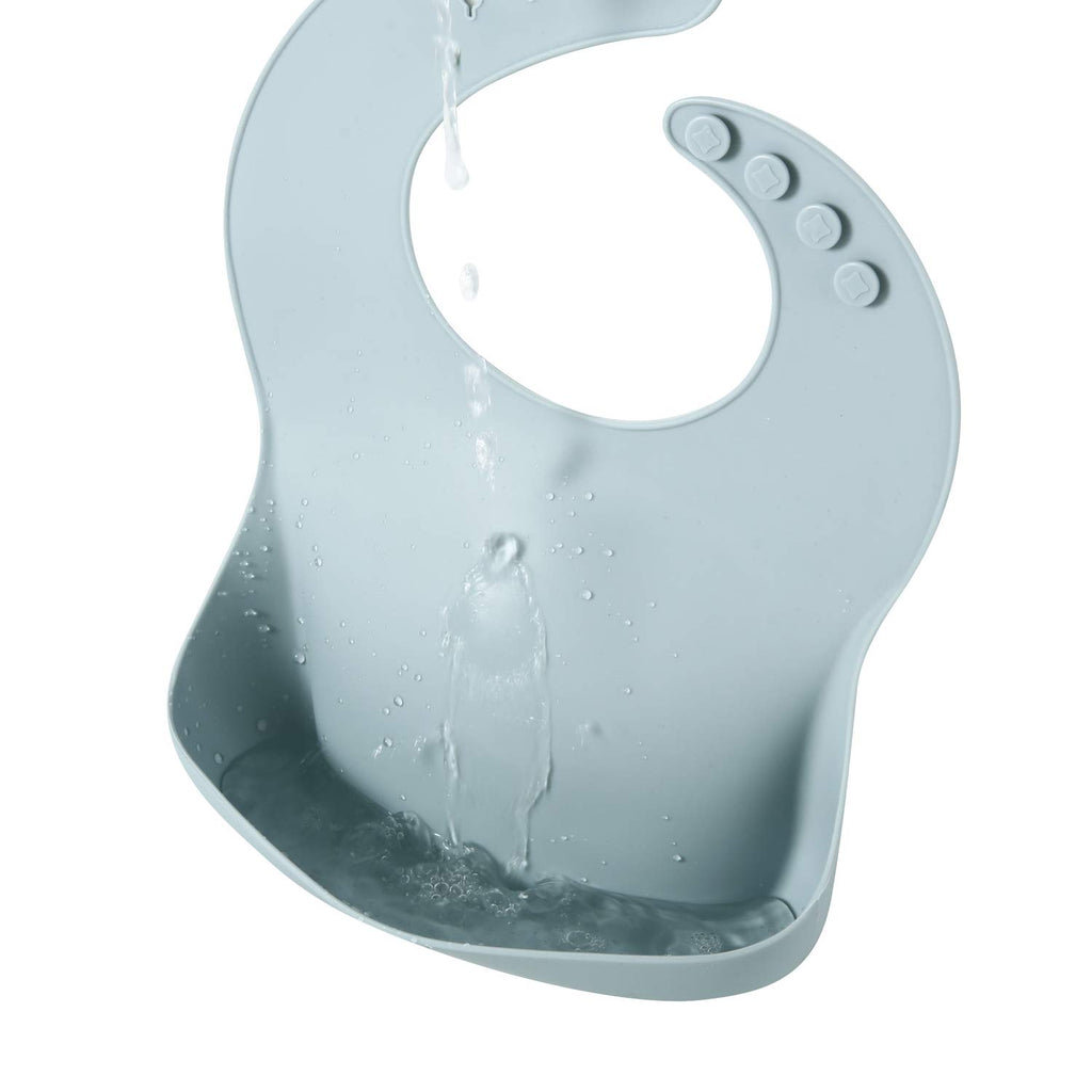 Adjustable Silicone Bib with Food Pocket