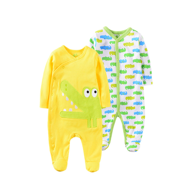 Newborn Embroidered Long-Sleeve Romper