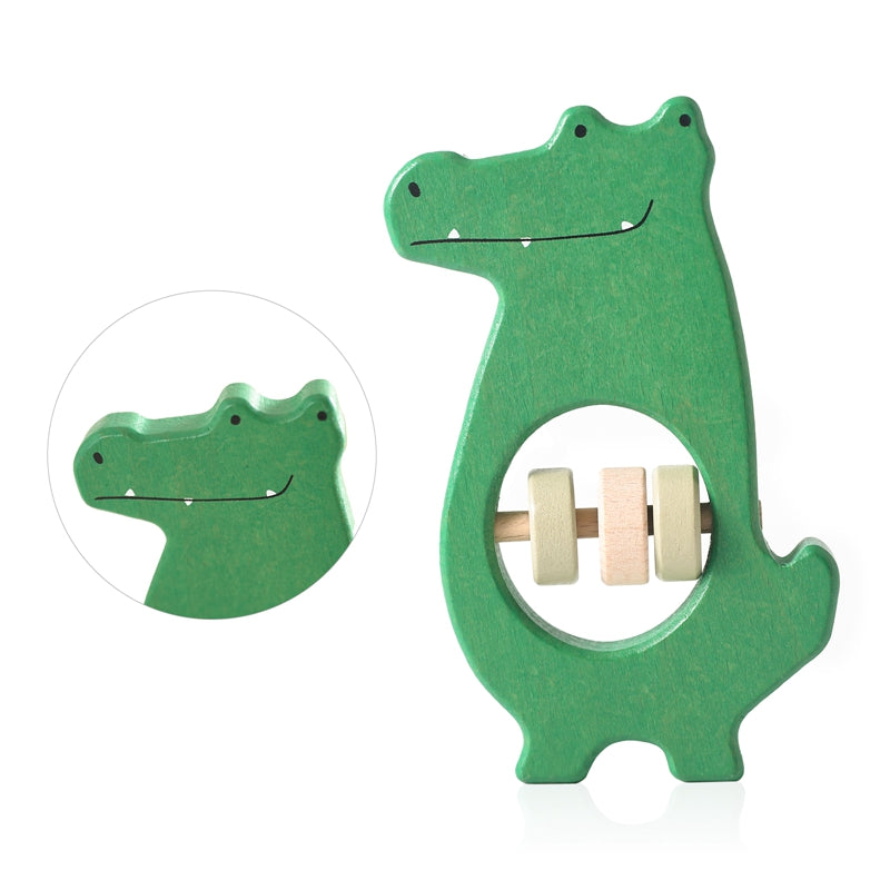 Wooden Crocodile Music Rattle