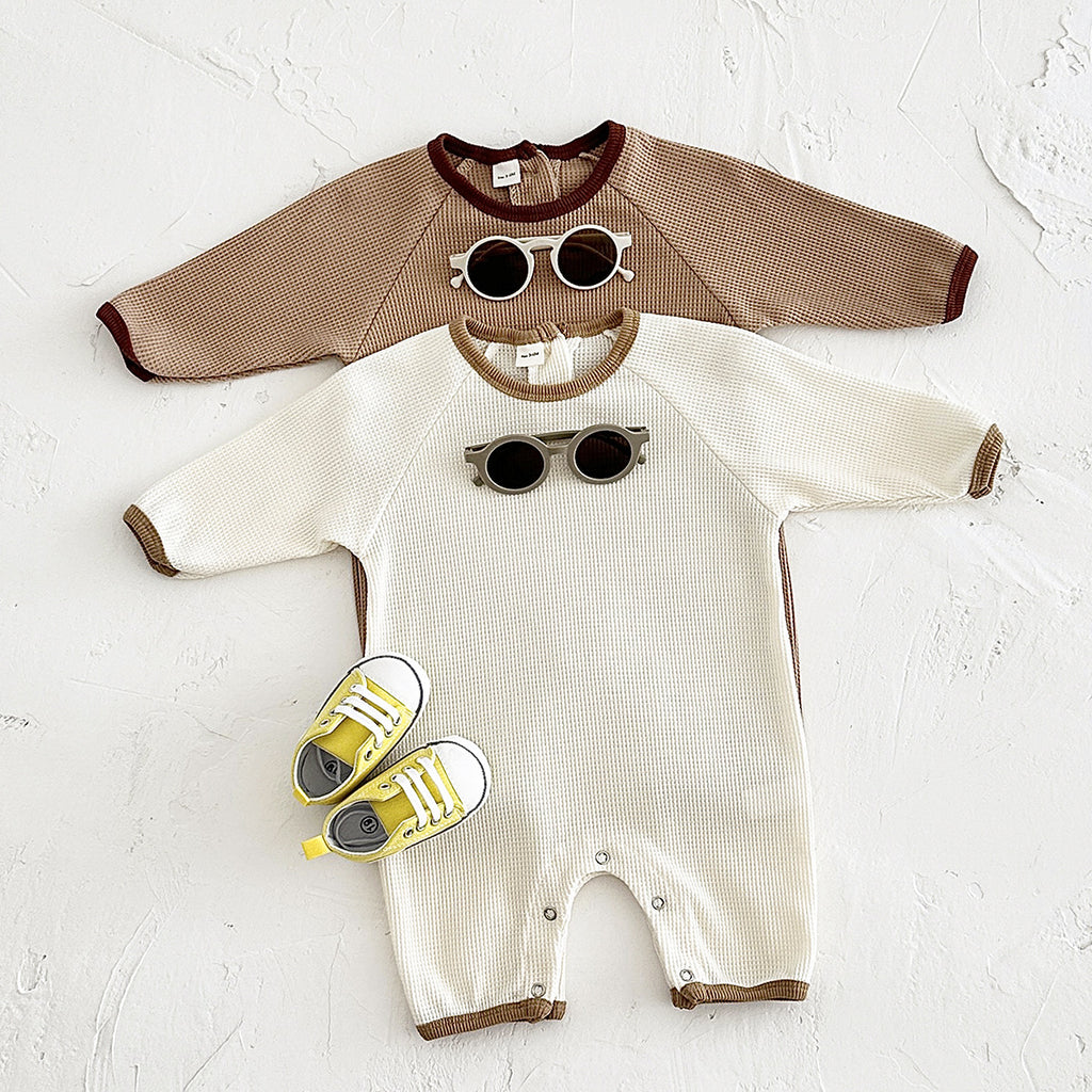 Newborn Waffle Short-Sleeve Romper