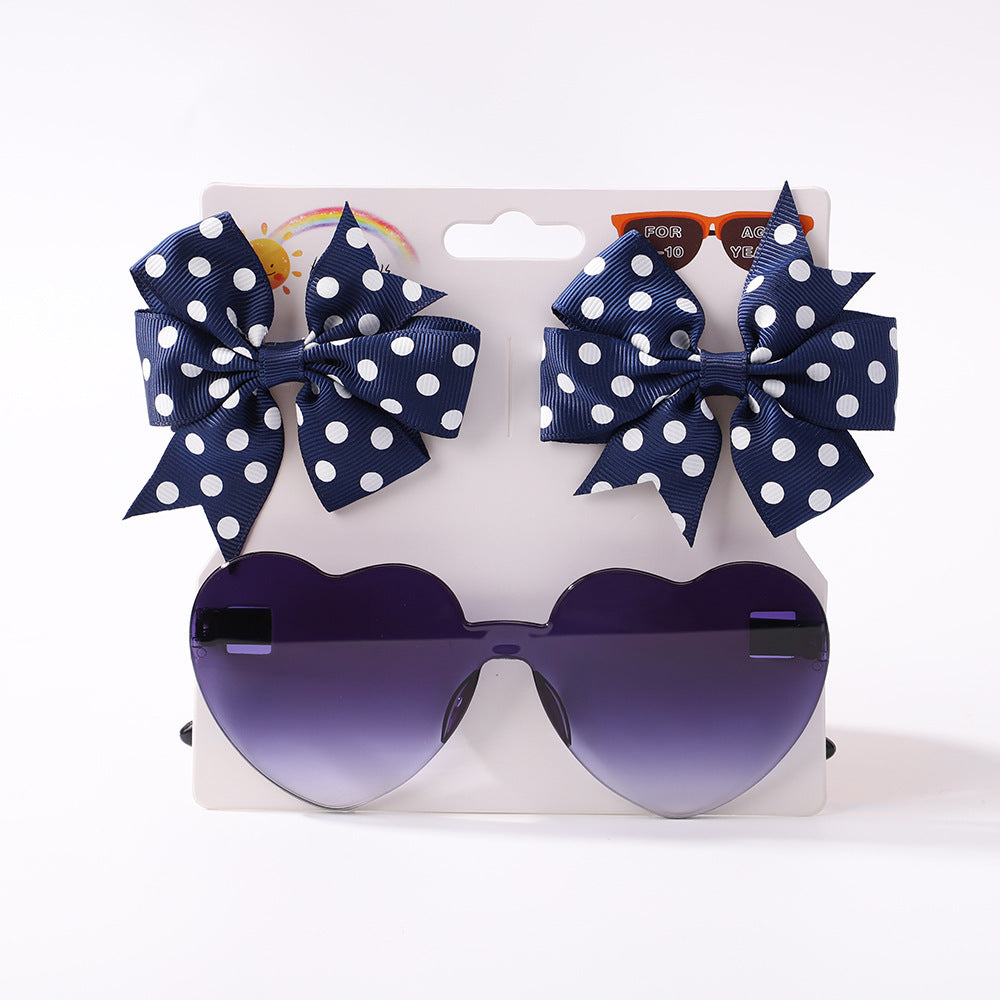 Kids' Bow Clip & Sunglasses Set