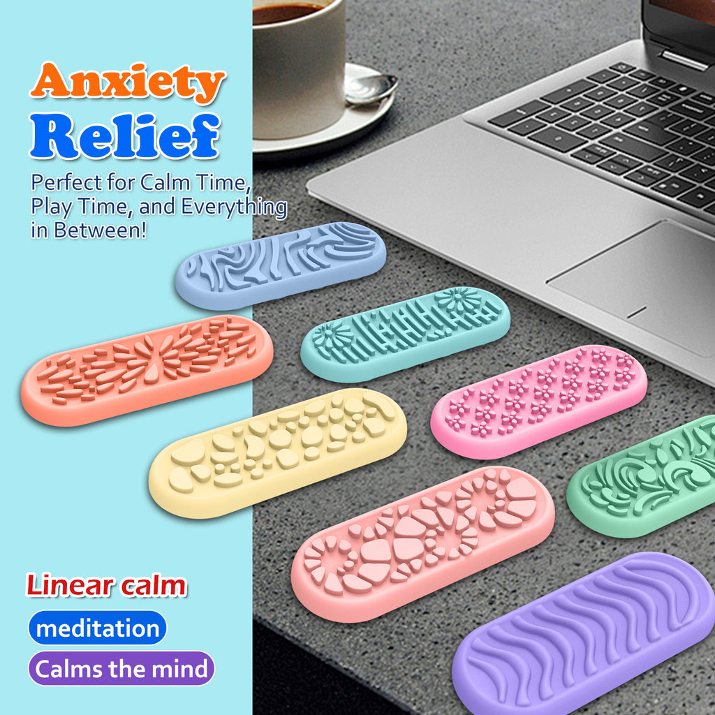 Silicone Textured Sensory Stones