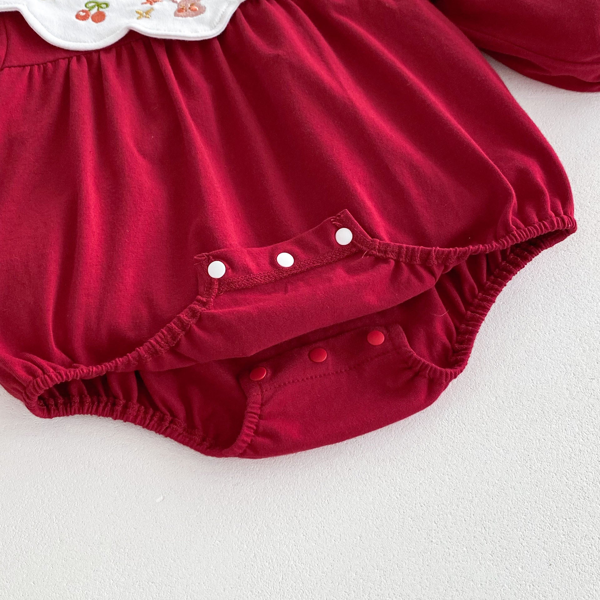 Baby Girl Festive Red Romper
