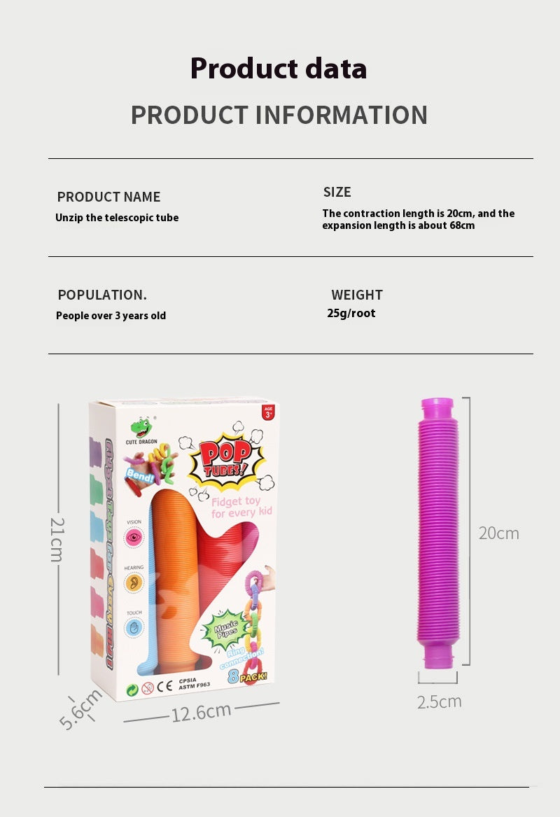 Pop-Tube Stretch Fidget Toy