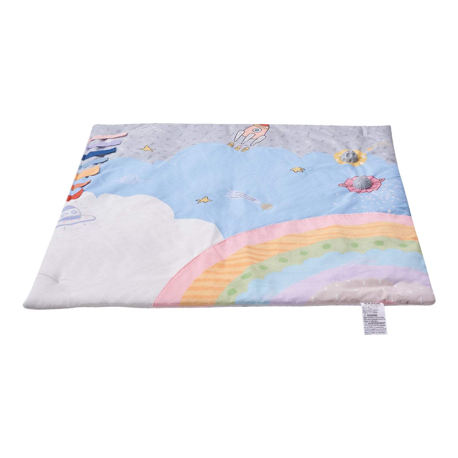 Baby Play Gym Mat with 6 Sensory Toys