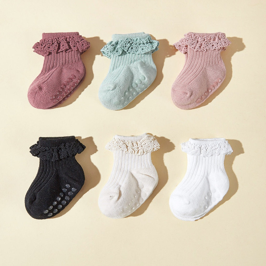 Baby Girl Lace Socks (6-Pack)