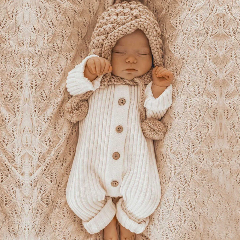 Baby Knitted Long-Sleeve Romper