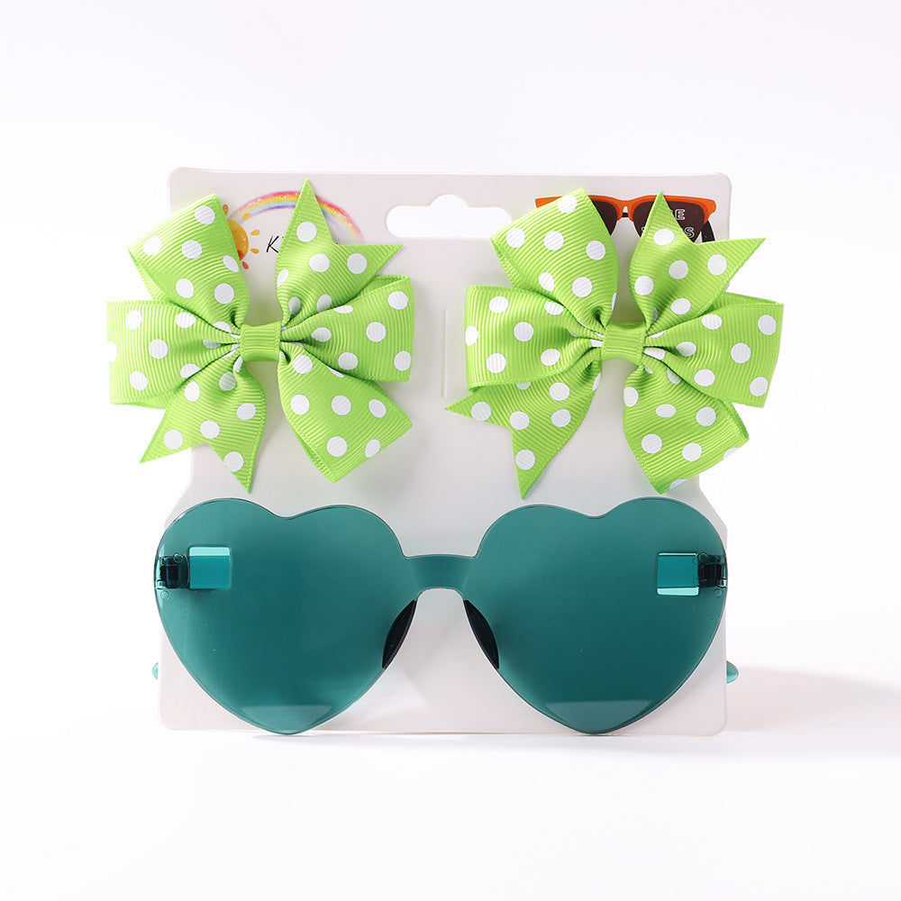Kids' Bow Clip & Sunglasses Set