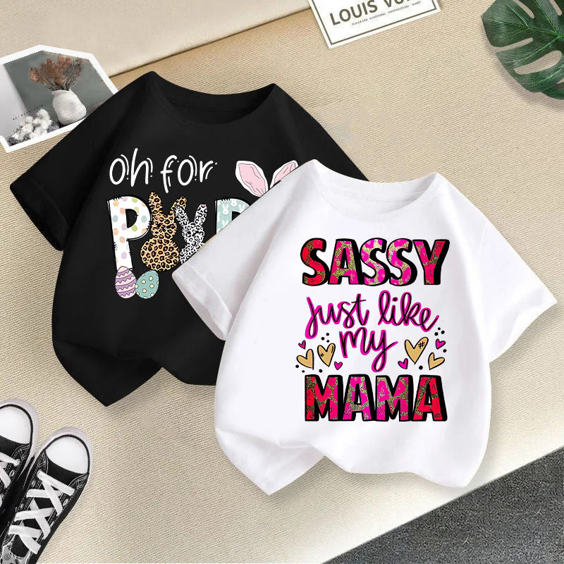 Girls' Round-Neck Print T-Shirt