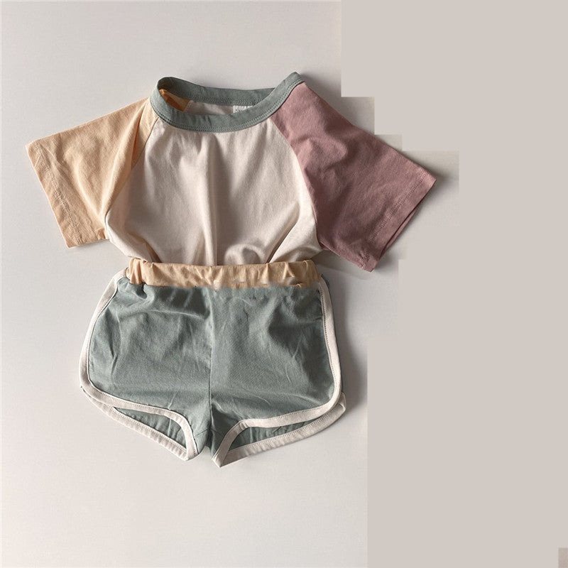 Kids' Round-Neck Short-Sleeve Sport Set
