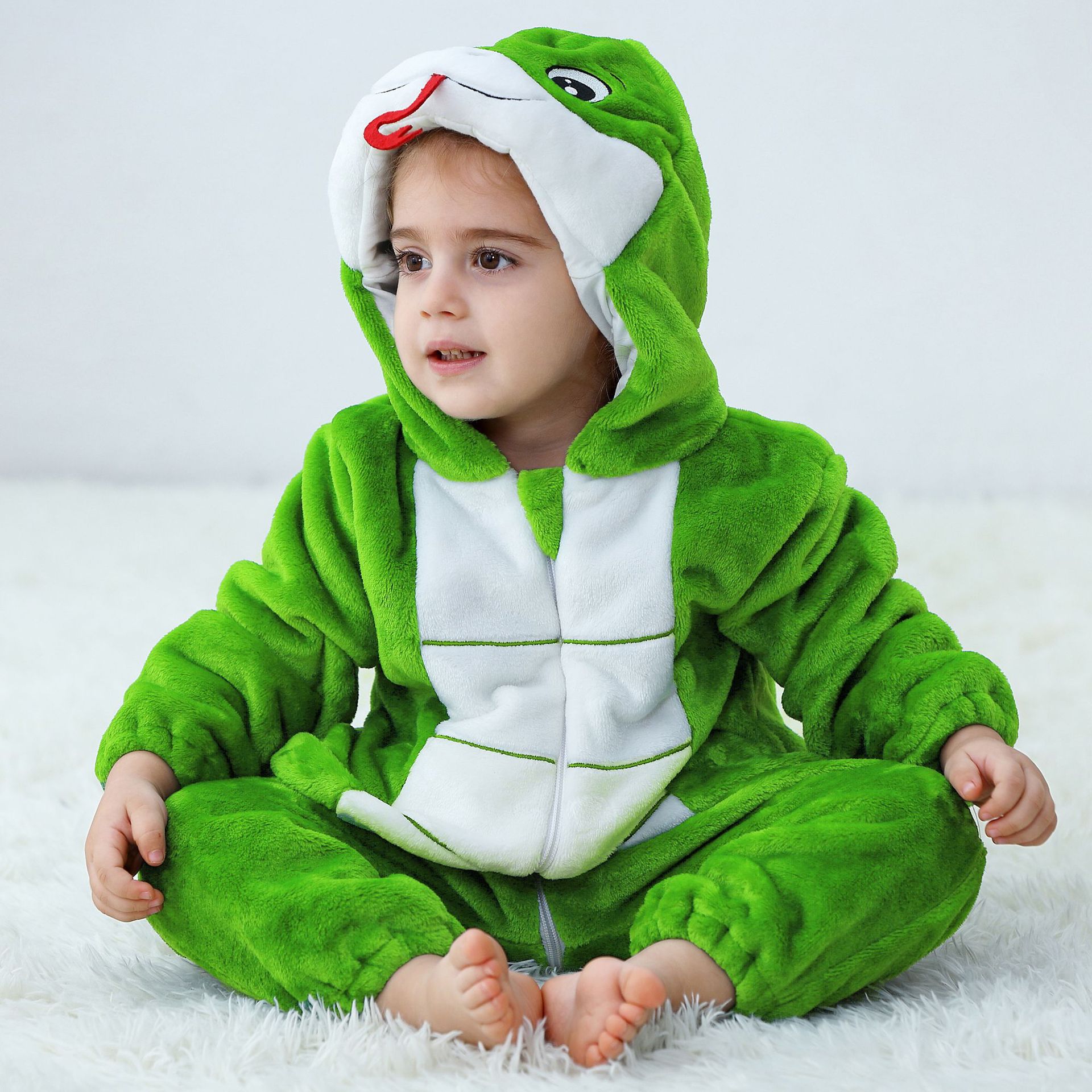 Kids' Flannel Animal Onesie