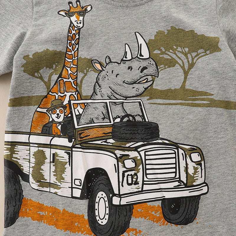 Kids' Cartoon-Print Cotton Tee