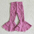 Girls' Ruffle Flare Denim Jeans