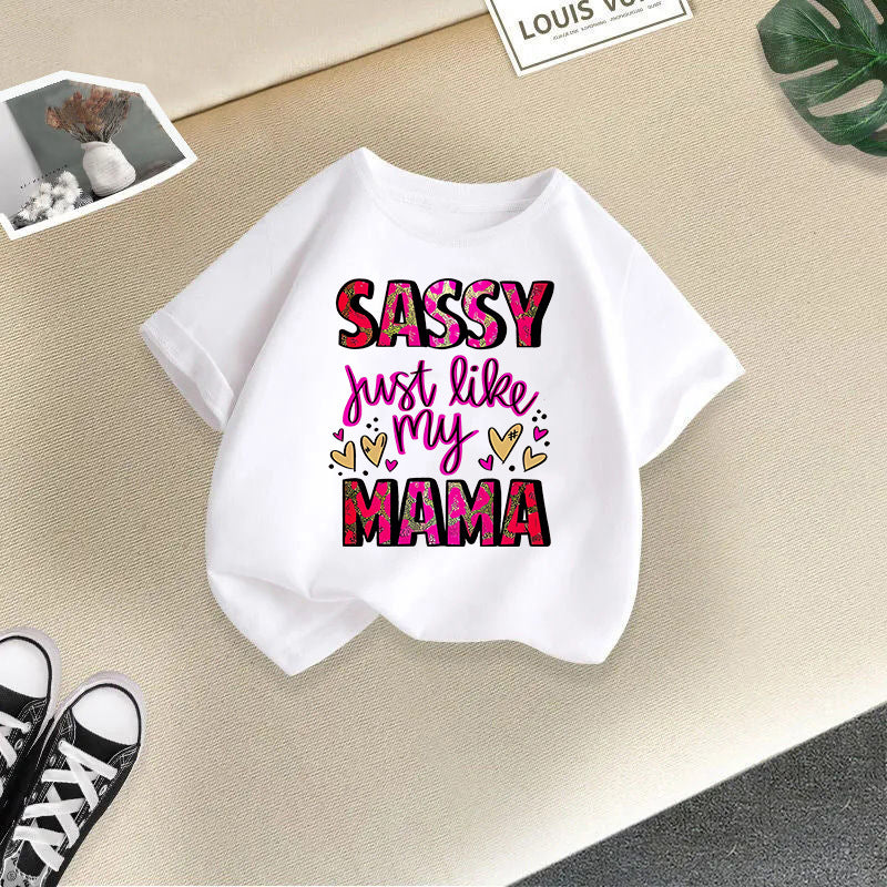 Girls' Round-Neck Print T-Shirt
