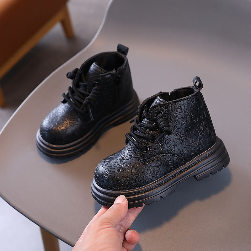 Girls' British-Style Zip Booties