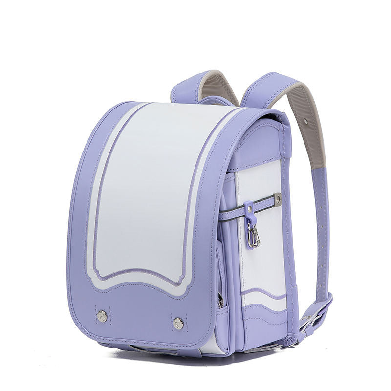 Angel-Wings PU Leather School Backpack