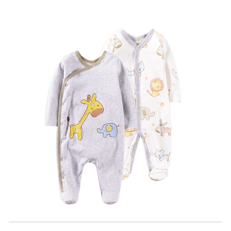 Newborn Embroidered Long-Sleeve Romper
