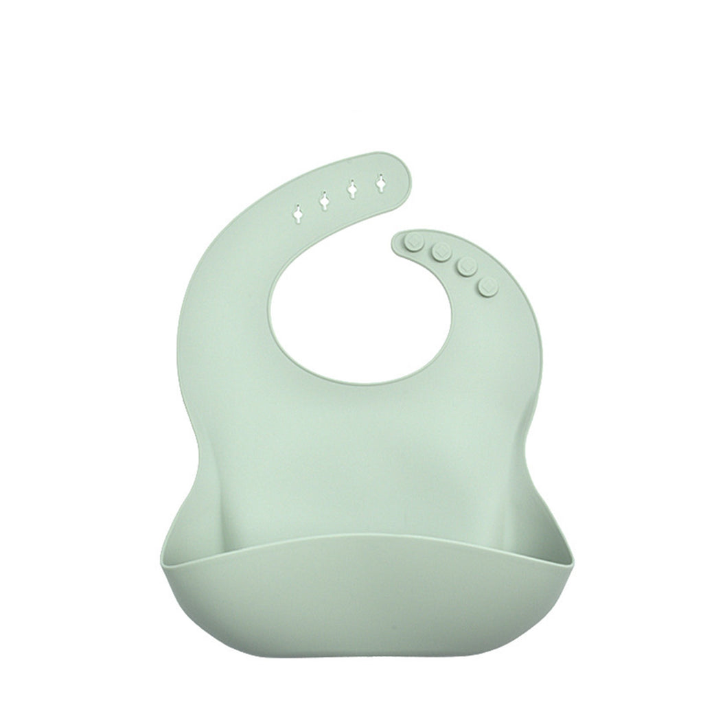 Adjustable Silicone Bib with Food Pocket
