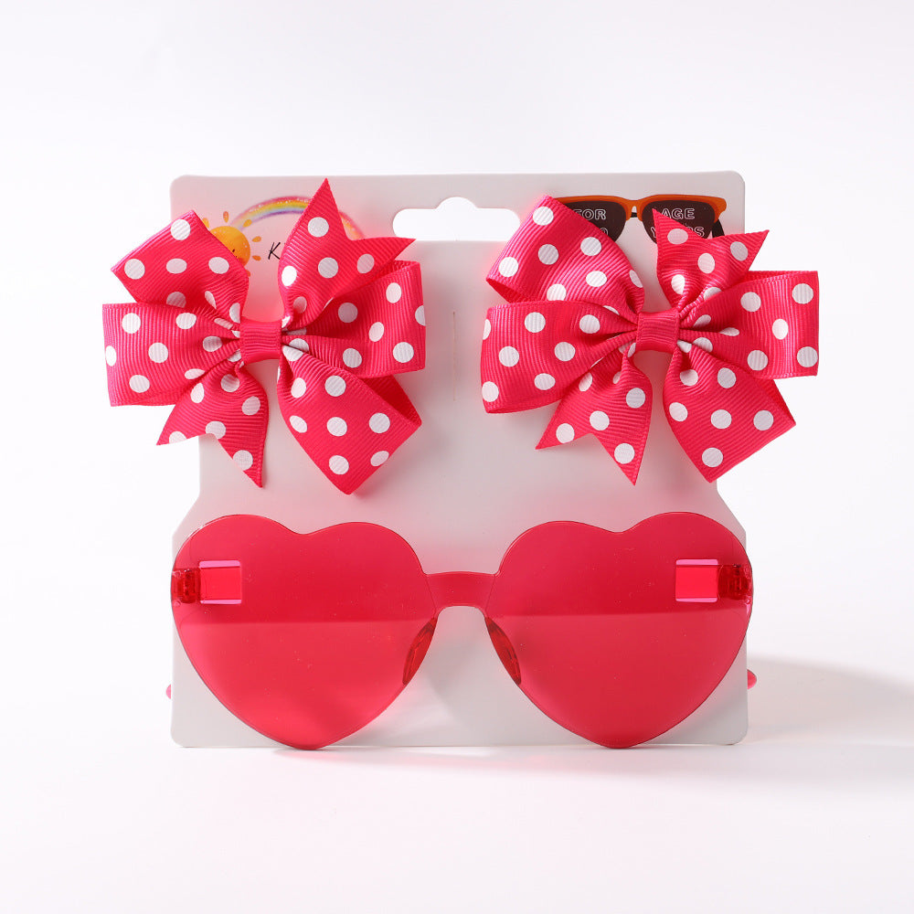 Kids' Bow Clip & Sunglasses Set