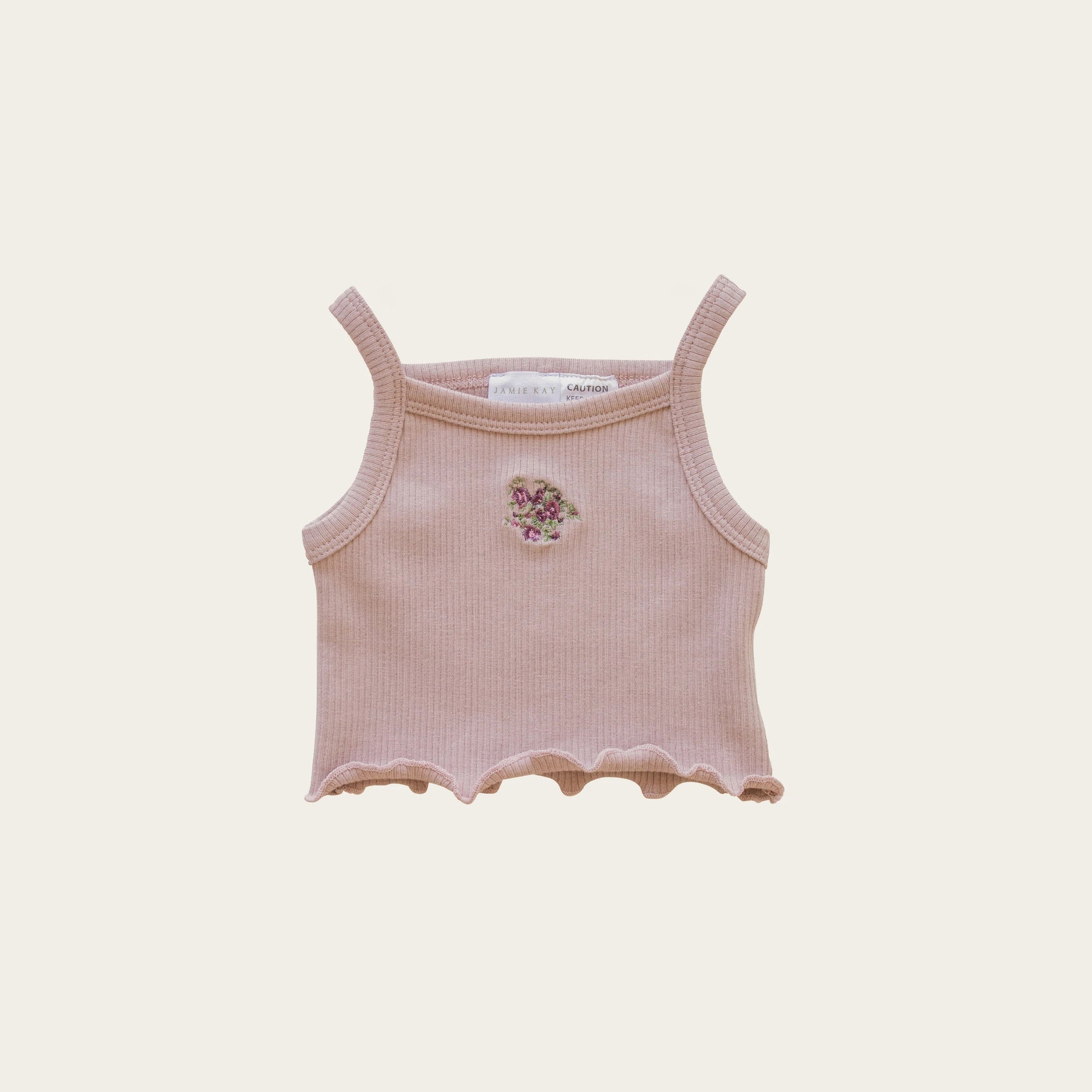 Baby Rose-Gray Embroidered Romper