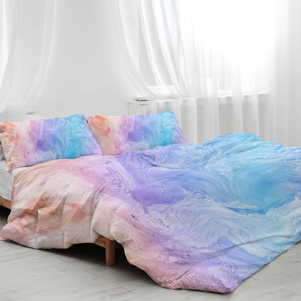 Rainbow Glitter Ombre Duvet Set