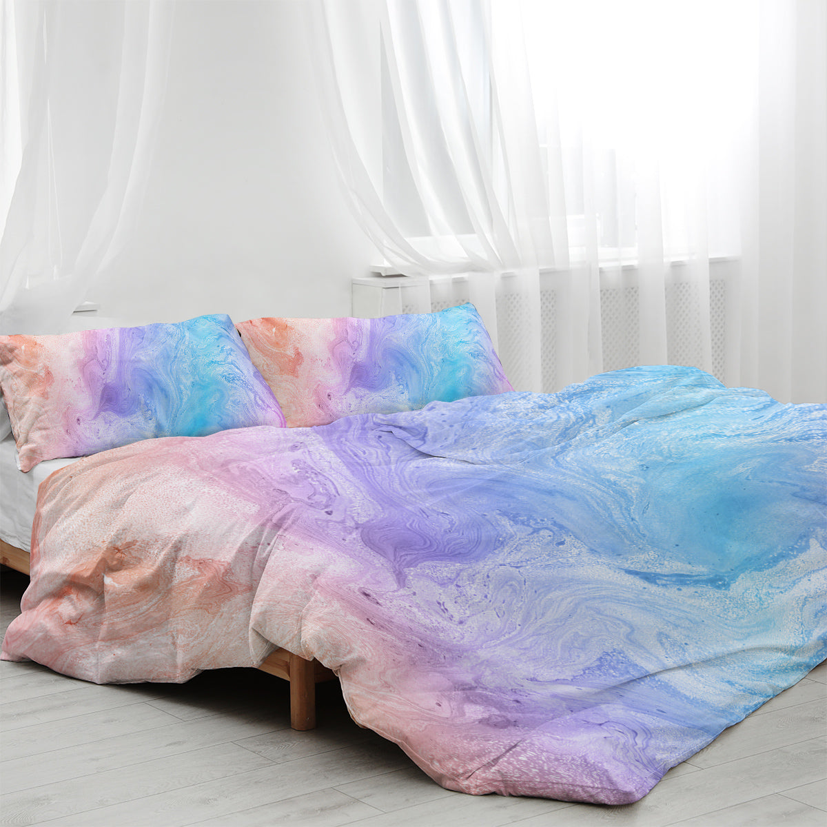 Rainbow Glitter Ombre Duvet Set