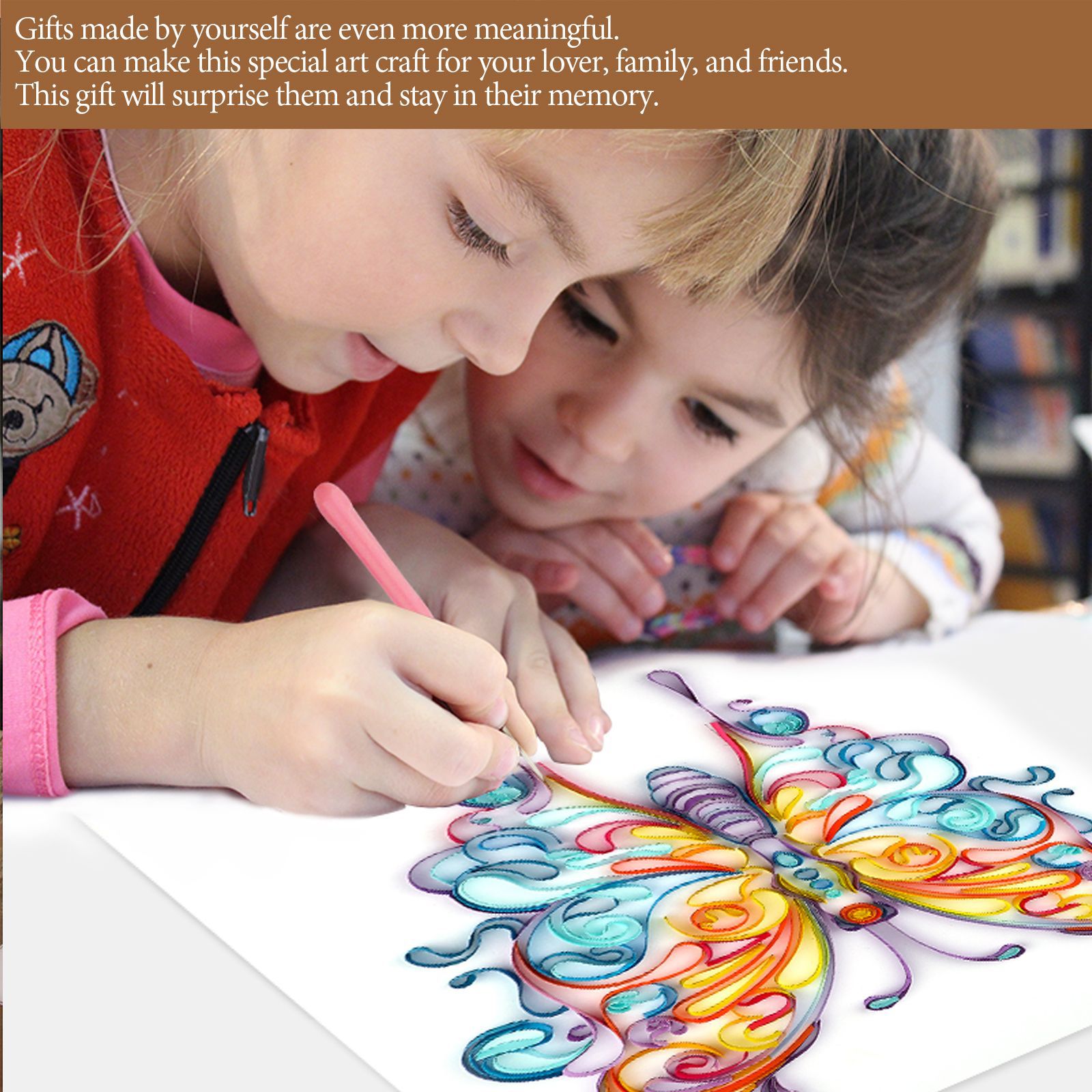 3D Quilling Paper Butterfly Craft Kit