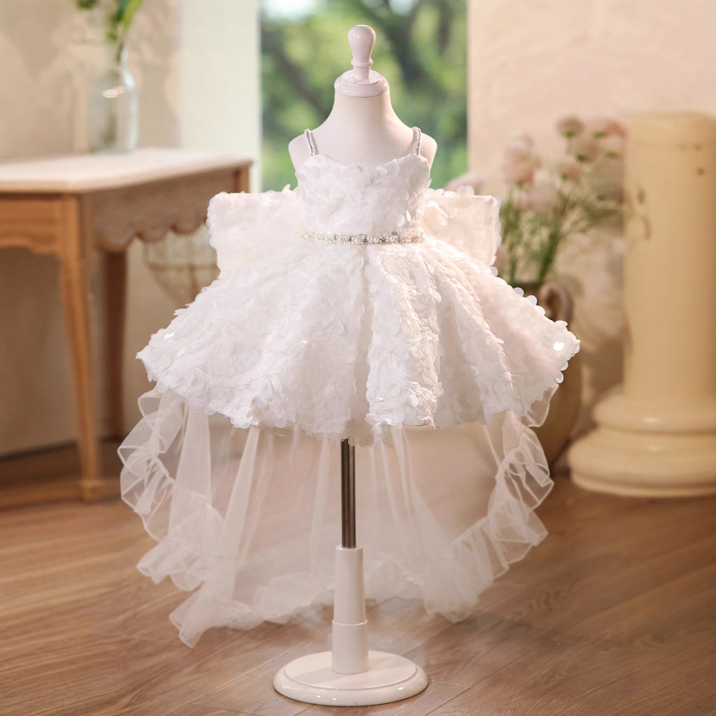 Girls' White Performance Princess Dress