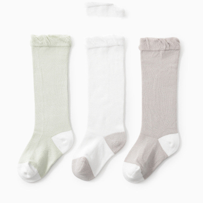 Baby Knee-High Cotton Socks