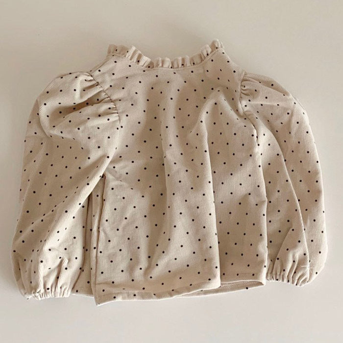 Baby Girl Lace-Collar Cotton Shirt