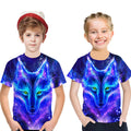 Kids' 3D Wolf-Print Short-Sleeve Tee