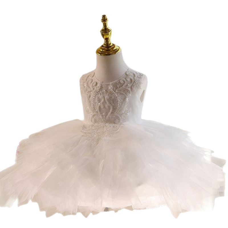 Girls' Full Puffy Flower Girl Dress