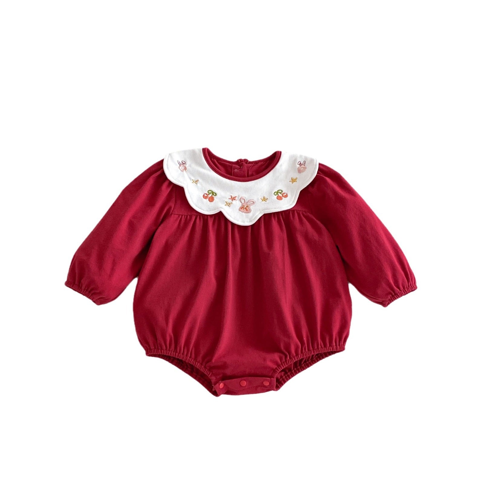 Baby Girl Festive Red Romper