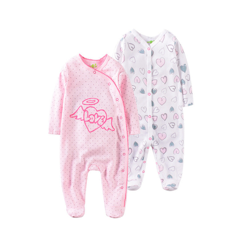 Newborn Embroidered Long-Sleeve Romper