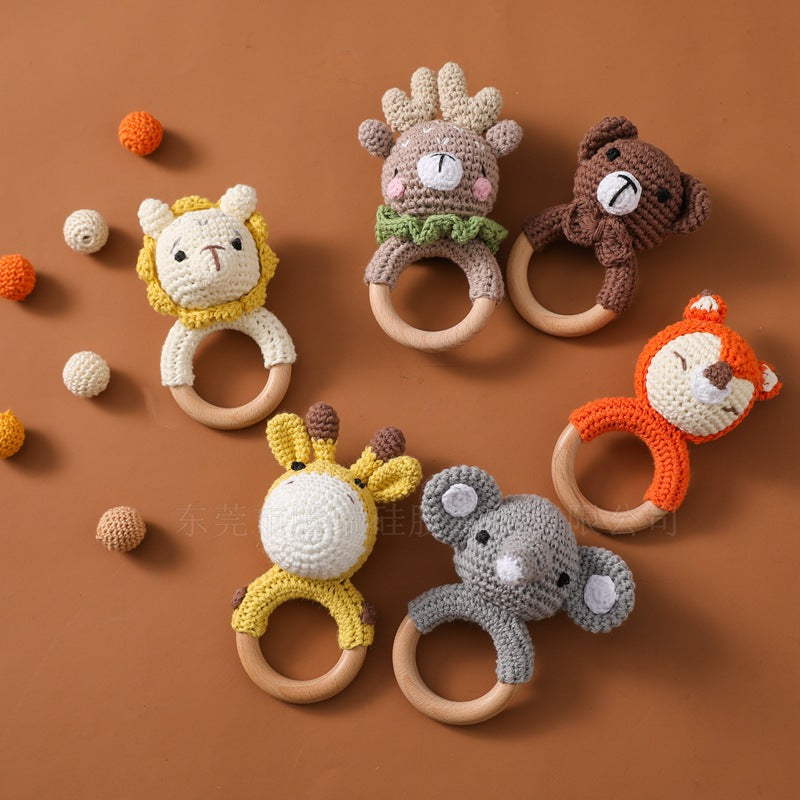 Knitted Animal Soothing Rattle